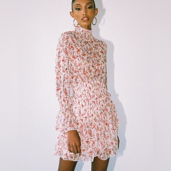 Princess Polly Dresses & Skirts - Princess Polly Guetta Mini Dress Pink Floral Size 10
